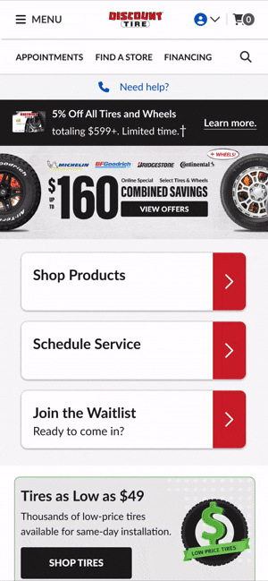 Animated walkthrough of joining the Digital Walk-In waitlist and tracking queue status